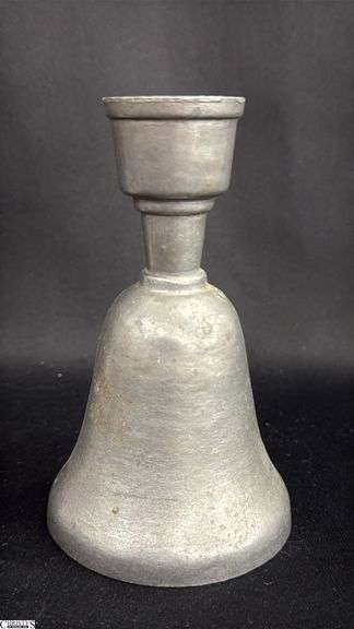 4pcs Pewter Candle Holders and Bud Vase, Tallest 7"