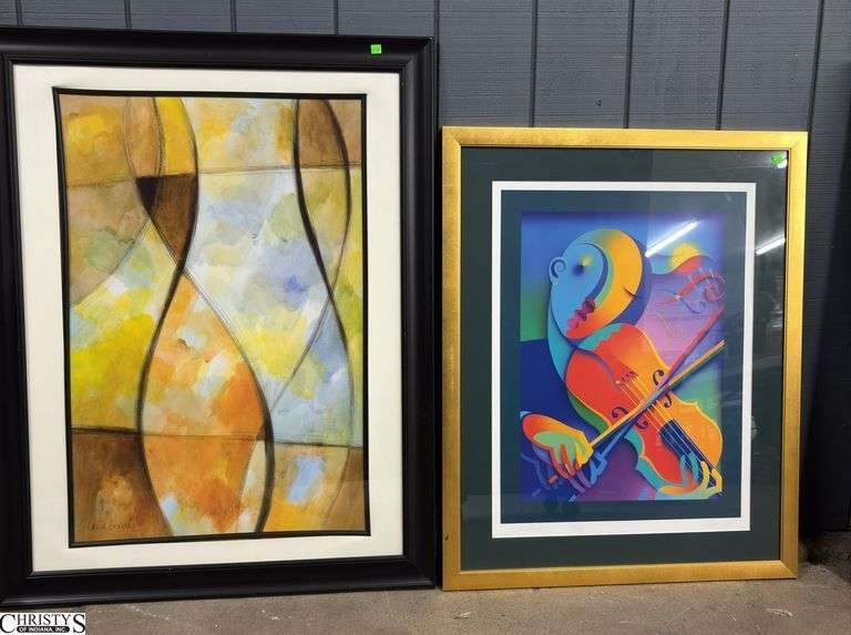 2pcs One is Signed "Virtuoso" By James Wille Faust, Largest 35"x45" image