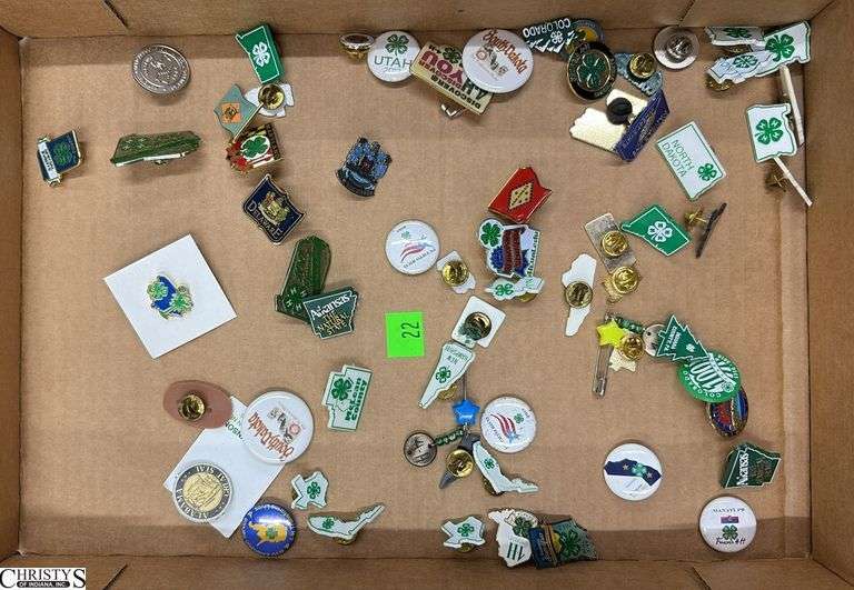 Various Pins - 4-H, State/Travel, Misc