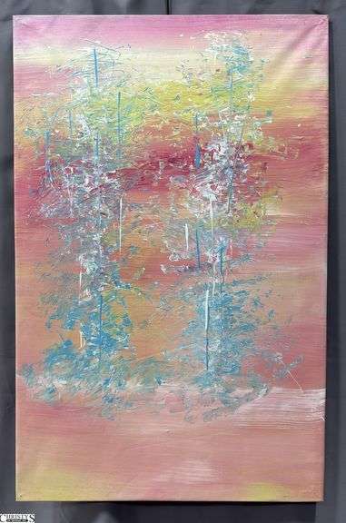 Samuel Tinoco Trees #46, Acrylic Painting on Canvas, Measures 36x55"