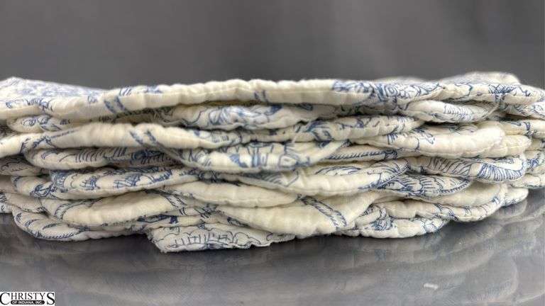 Country Blue Pottery Barn Dishes, Service For 8 Dinner, Salad, Soup Bowls, Mugs with 10 Place Mats