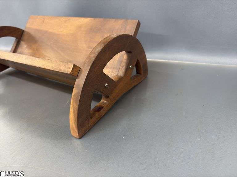 Wooden Childs Bench 19"x17" Tall, Doll Rocker Some Damage, Shelves