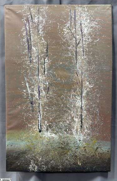 Samuel Tinoco Trees #30, Acrylic Painting on Canvas, Measures 36x55" image