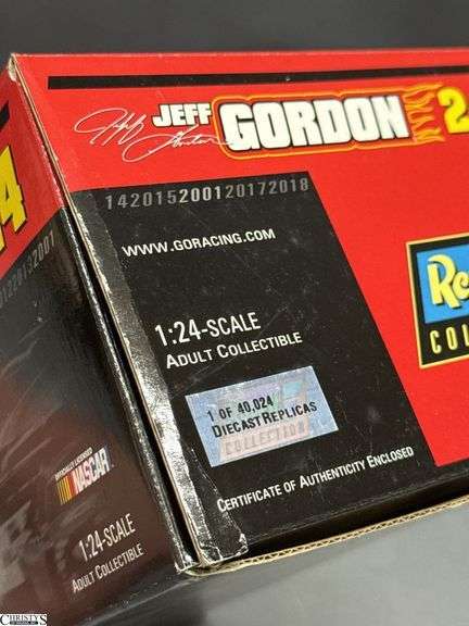 2 Jeff Gordon Collectible Stock Cars - 11" approx of largest