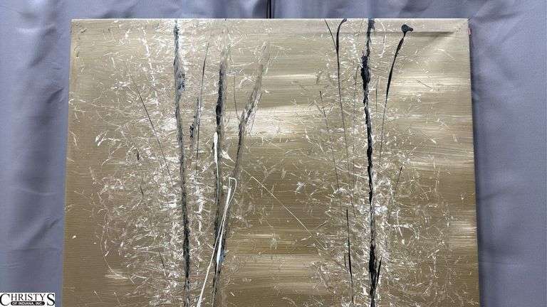 Samuel Tinoco Trees #28, Acrylic Painting on Canvas, Measures 36x55" has hole