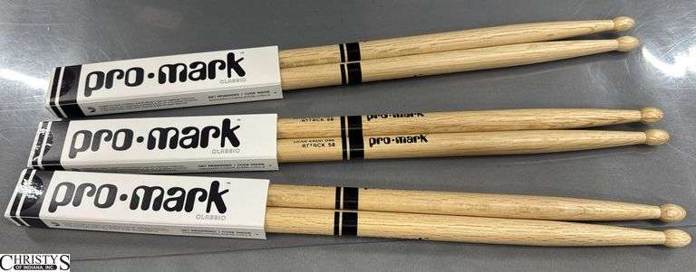 Pro-Mark Classic Attack 5B Shira Kashi Oak Drumsticks - Lot of 3