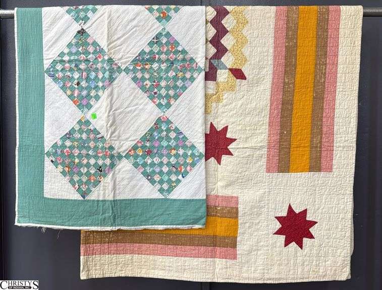 Quilt with Star pattern Largest 80x80" and Quilt Topper image