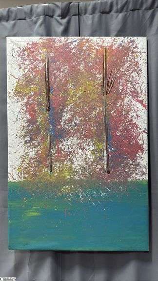 Samuel Tinoco Trees #47, Acrylic Painting on Canvas, Measures 36x54"