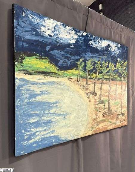 Antonio Garcia Seaside #2, Acrylic Painting On Canvas 35x56"
