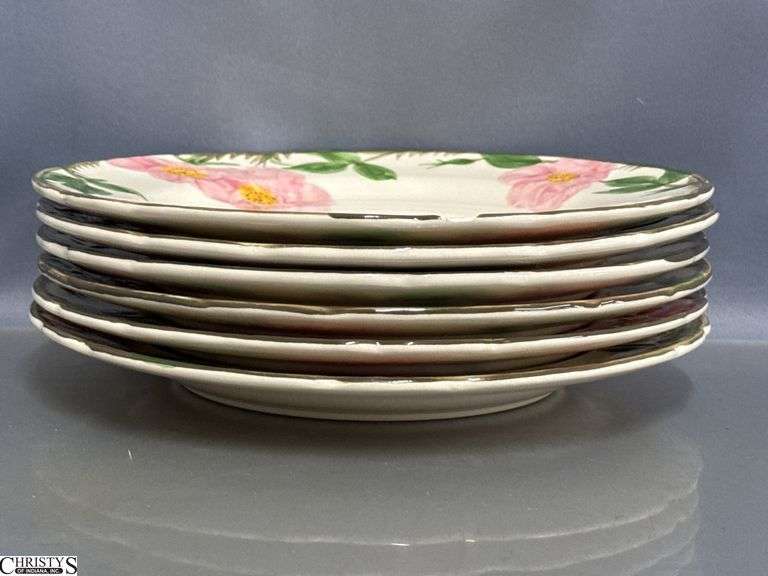 Franciscan Desert Rose Plates and Bowls - 10.5" of dinner plate - some chipping - approx 25pcs