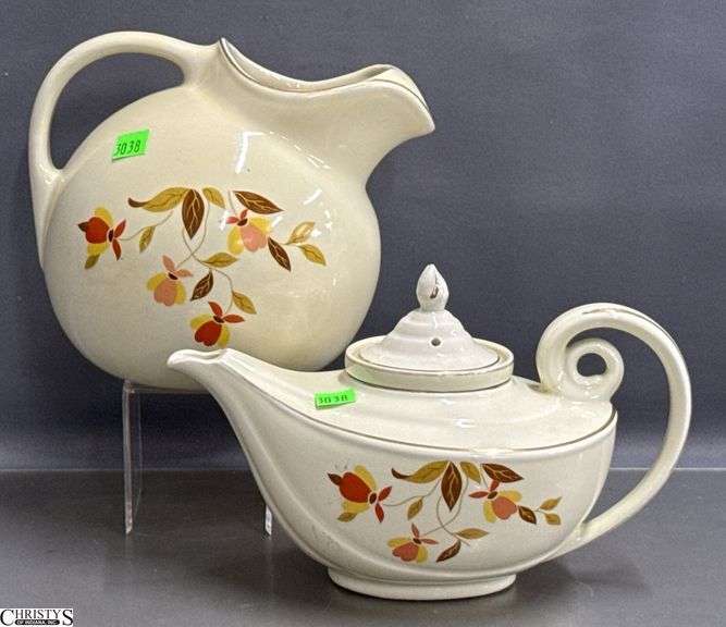 Hall's Jewel Tea Pitcher and Teapot - 8" of pitcher image