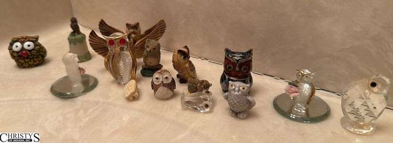 Owl Decor, trinkets, Framed Art 12x15, Minis are 2” image