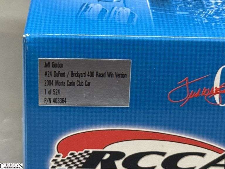 4 Jeff Gordon Collectible Stock Cars - 10" approx of largest
