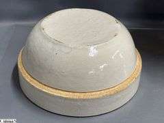 2 Crock Stoneware Mixing Bowls - 11" x 5" of largest