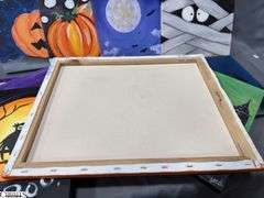 12 Paintings on Canvas Halloween and Witch Themes, Larger 2 16x20"