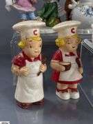 Vintage Salt and Peppers, Figurines, Bell, Toothpick Holder, Some Wear and Dusty
