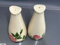 Franciscan Desert Rose Platter, Divided Dish, Salt and Pepper, Cream and Sugar, Butter Dish, Stand - 14" of platter - 10pcs