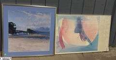 2 Contemporary and Abstract Landscape Framed Prints, 39"x25"