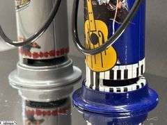 Jeremy Mayfield #12 Mobil and Rusty Wallace Miller Lite Elvis Presley Die Cast Banks - 8.5" of each