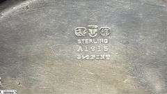 Marked Sterling 3 1/2 Pint Pitcher Monogrammed 7" Tall