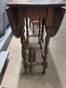 Gate Legged Drop Side Table, 36"x14"x30" Drops 15"