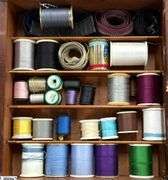 Strømmen Bruk Sewing Box with Sewing Supplies, Weiss Pinking Sheers, 20x12x23"