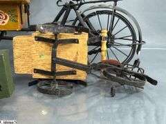 Country Charm Decor, Doll Size Flower and Veggie Carts, Largest 24"x17"