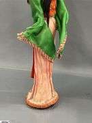Chinese Dinner Gong, Figurines, Fans, Doll In Case 11"