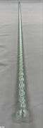 Unique 66" Twisted Blown Clear Glass Walking Stick Staff