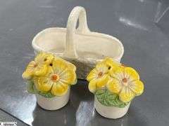 Vintage Salt and Peppers, Figurines, Bell, Toothpick Holder, Some Wear and Dusty