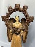 Pair of Angel Five Flame Candle Holders 16" Tall