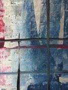 Alummoa Zumigo Guitar Silhouette Painting Mixed Media and Oil On Canvas 56x36"