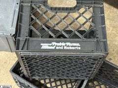 Flip Top Storage Tote and 3 Milk Crate Bins