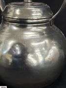 3pcs Pewter Tea Pot, Candle Holder, 1/2 Pint Mug Tallest 7.5"