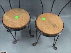 4pcs Wooden Doll High Chairs, and Ice Cream Parlor Chairs, Largest 18.5"