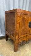 Vintage Chinese Double Door Cabinet 34x21x34" Tall, Missing Locking Pin