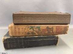 Brass Figural Book Ends, 3 Books