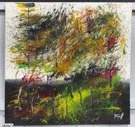 Samuel Tinoco Abstract Acrylic On Canvas Measures 56x54"