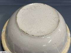 2 Crock Stoneware Mixing Bowls - 11" x 5" of largest