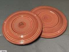 9pcs Fiesta Rose Dish Pieces - 2 Pint Pitcher, Salt and Pepper, Plates, Bowls - 10.5" of largest plate
