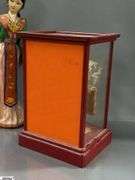 Chinese Dinner Gong, Figurines, Fans, Doll In Case 11"
