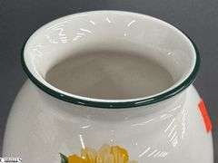 3 Floral Motif Vases, Sintra By Tiffany & Co, Ansley and Vienna Marked, Tallest 9"