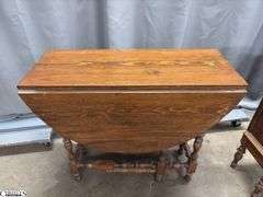 Gate Legged Drop Side Table, 36"x14"x30" Drops 15"