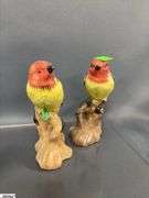 Ceramic Baskets, Vases, Birds, Candle Lamp, Mini Oil Lamps, Watch Stand, Tallest 11.5"