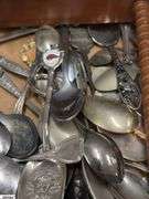 Tourist Spoons, Silver Plated, Cup, Ash Tray, Cherub Candle Holders