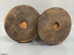 6pcs, 3 Pair of Wooden Candlesticks with Barley Twist and Pricket Style Tallest Pair 14"