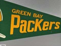Green Bay Packers NFL Pennant Dated 1967