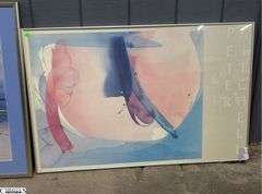 2 Contemporary and Abstract Landscape Framed Prints, 39"x25"