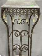 Plant Stand and Small Folding Side Table 21"x10"x17"