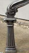 Pair of Polished Pewter Three Footed Candle Holders 48" Tall
